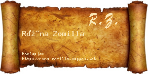 Róna Zomilla névjegykártya